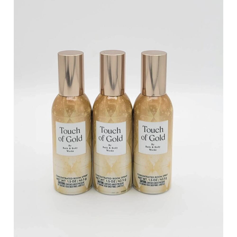 3x Bath & Body Works Touch of Gold Concentrated Room Spray 1.5 oz SOLD OUT HTF
